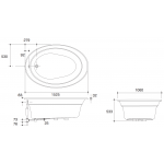 Kohler Serif™ K-1183T-0 1.5米嵌入式壓克力浴缸：橢圓形設計、防滑圖案、276L容量